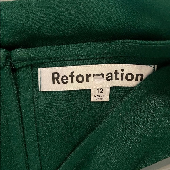 NWT Reformation Gavin Dress Emerald - Picture 7 of 7